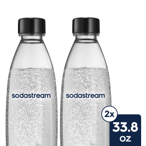 Sodastream Slim Sparkling Water Bottle Twin Pack Black 33.8 oz